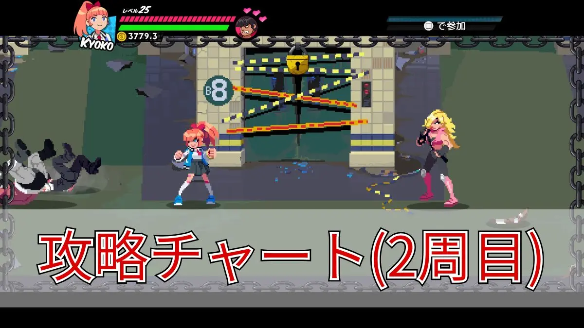 熱血硬派くにおくん外伝 River City Girls】100%達成攻略チャート(2周